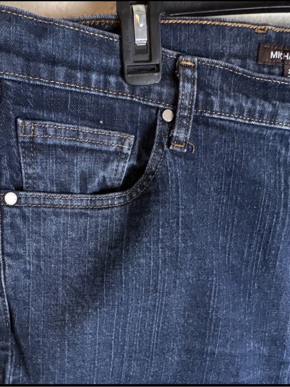 Michael Kors Parker Slim-Fit Stretch Jeans Mens Size 36 x 32 Blue Denim
